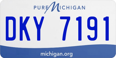 MI license plate DKY7191