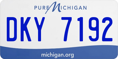 MI license plate DKY7192