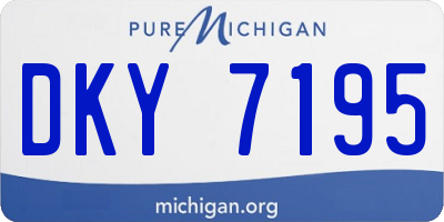MI license plate DKY7195