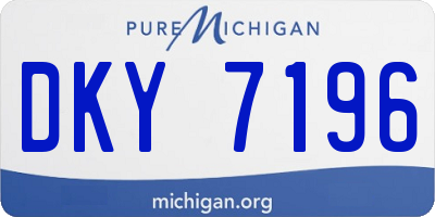 MI license plate DKY7196