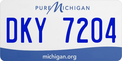 MI license plate DKY7204