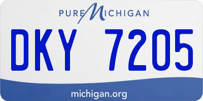 MI license plate DKY7205