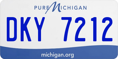 MI license plate DKY7212