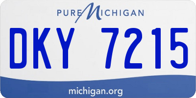 MI license plate DKY7215