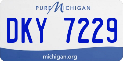 MI license plate DKY7229