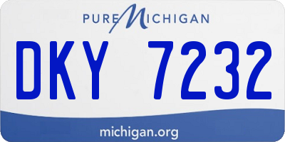 MI license plate DKY7232