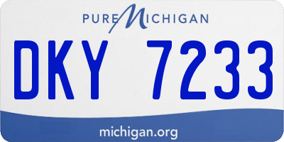 MI license plate DKY7233