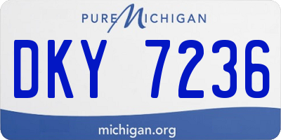 MI license plate DKY7236