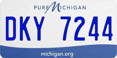 MI license plate DKY7244