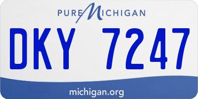 MI license plate DKY7247
