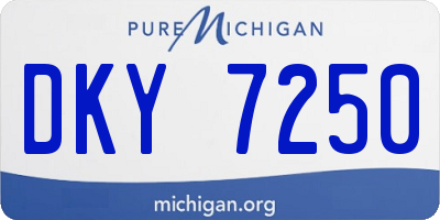 MI license plate DKY7250