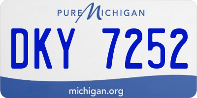 MI license plate DKY7252