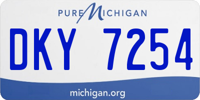 MI license plate DKY7254