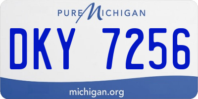 MI license plate DKY7256