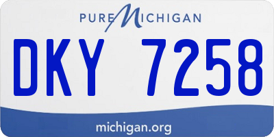 MI license plate DKY7258