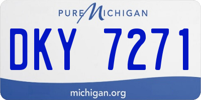 MI license plate DKY7271