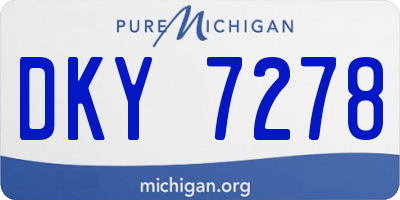 MI license plate DKY7278