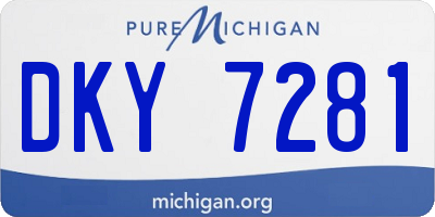 MI license plate DKY7281