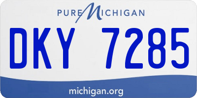MI license plate DKY7285