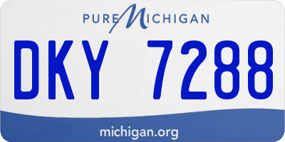 MI license plate DKY7288