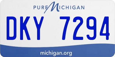 MI license plate DKY7294