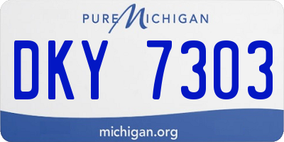 MI license plate DKY7303