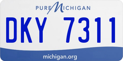 MI license plate DKY7311