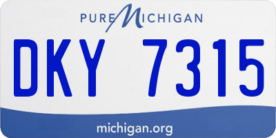 MI license plate DKY7315