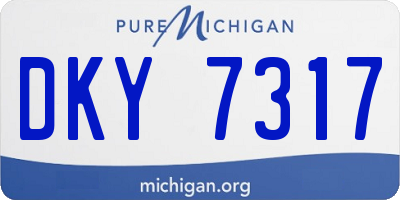 MI license plate DKY7317