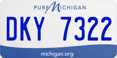 MI license plate DKY7322