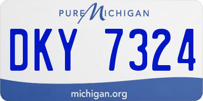 MI license plate DKY7324