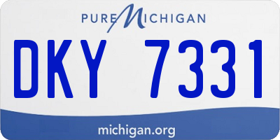 MI license plate DKY7331