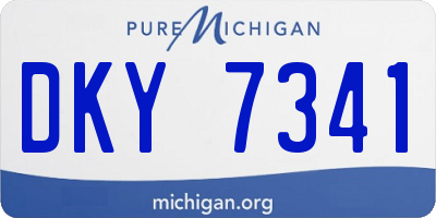 MI license plate DKY7341