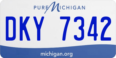 MI license plate DKY7342