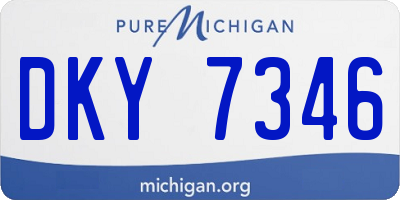 MI license plate DKY7346