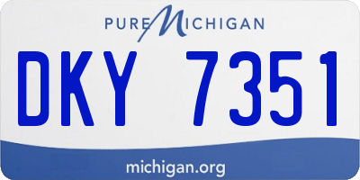 MI license plate DKY7351
