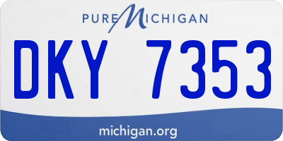 MI license plate DKY7353