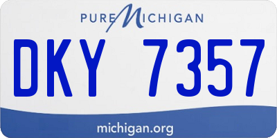 MI license plate DKY7357