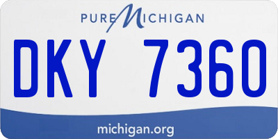 MI license plate DKY7360