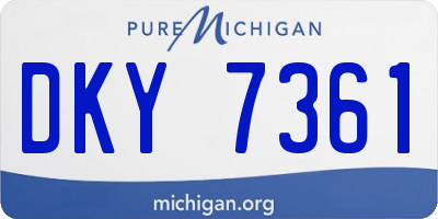 MI license plate DKY7361