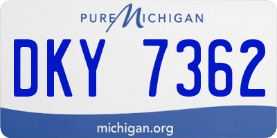 MI license plate DKY7362