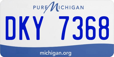 MI license plate DKY7368