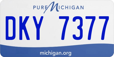 MI license plate DKY7377
