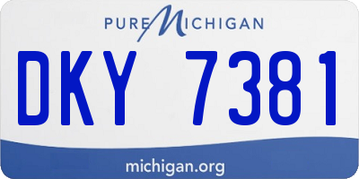 MI license plate DKY7381