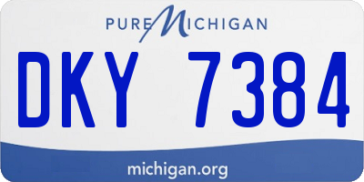 MI license plate DKY7384