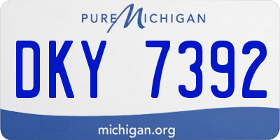 MI license plate DKY7392