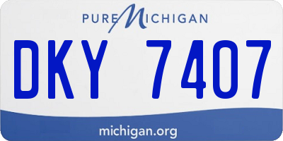 MI license plate DKY7407