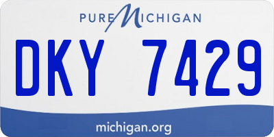 MI license plate DKY7429