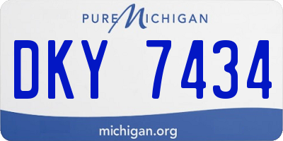 MI license plate DKY7434