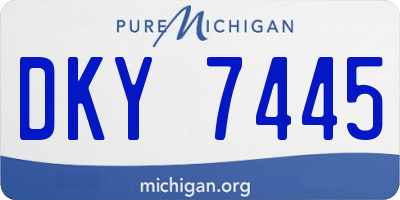 MI license plate DKY7445